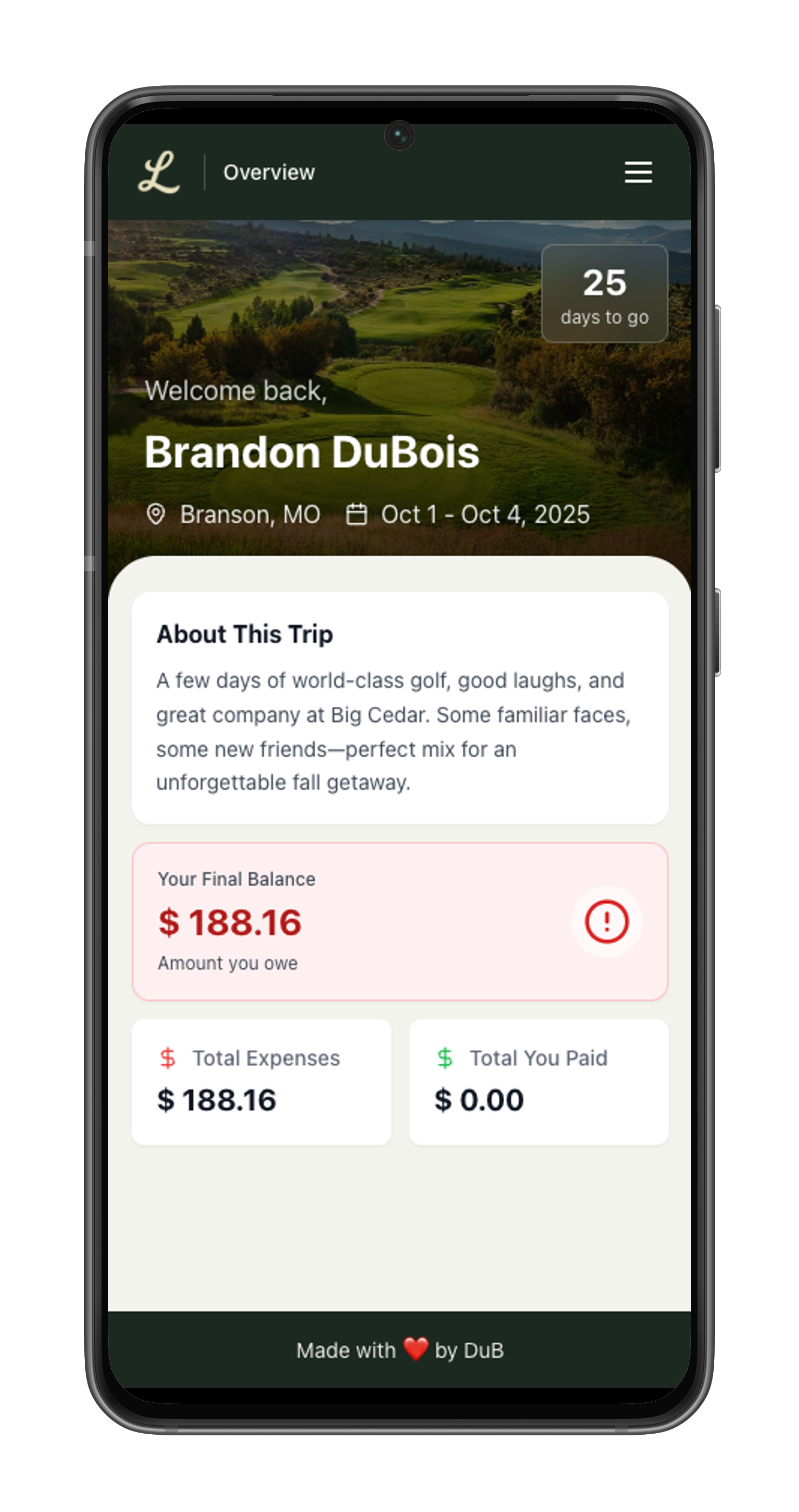 Loopers Participant Portal - Trip Overview